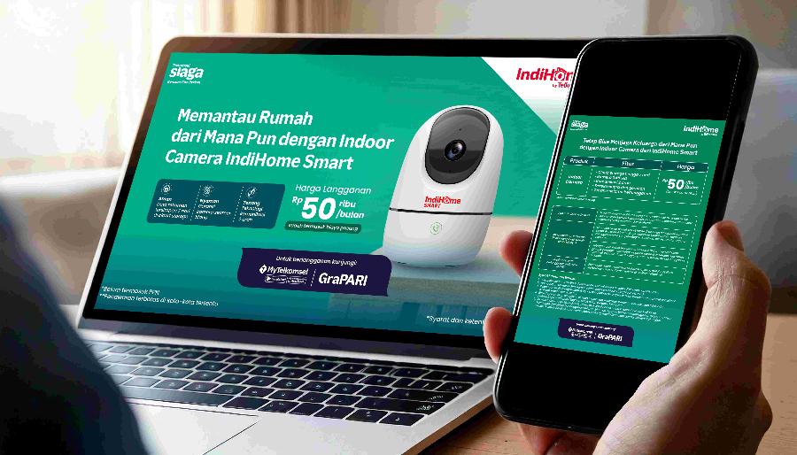 Layanan IndiHome SMART camera dari Telkomsel. (Foto/Doc. Telkomsel)