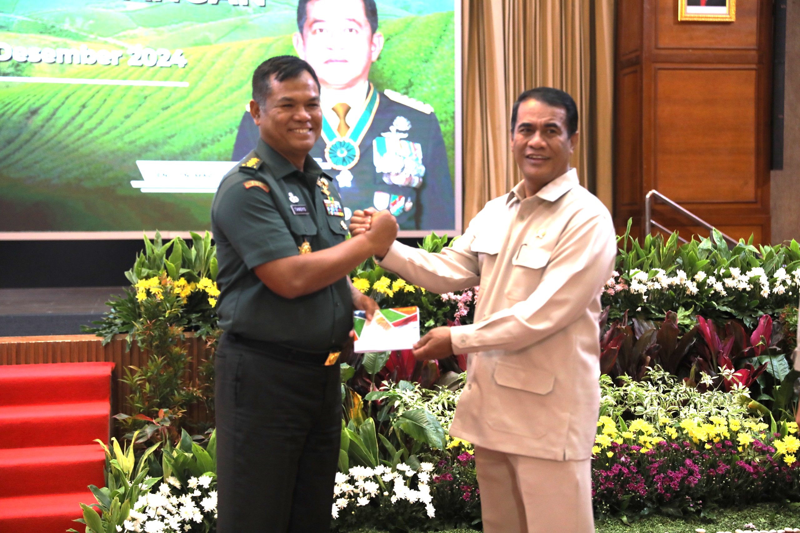 Rapat Koordinasi (Rakor) Swasembada Pangan Kementerian Pertanian bersama TNI AD.  (BeritaNasional/Elvis Sendouw/HO Puspen TNI)