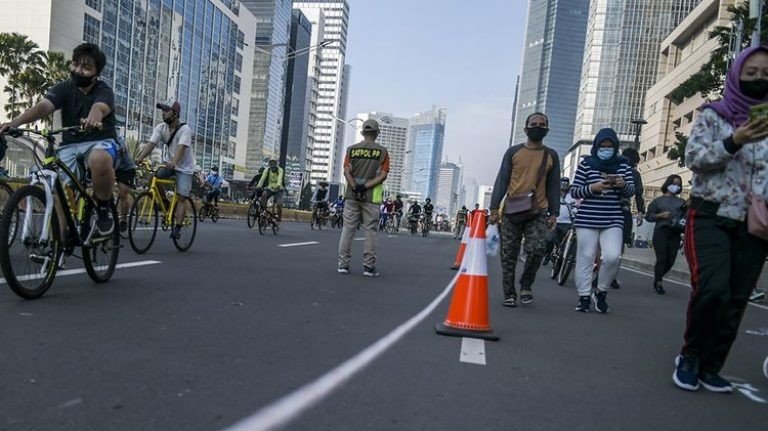 Suasana CFD di Thamrin - Sudirman - Senayan, Jakarta. (BeritaNasional/Oke Atmaja)