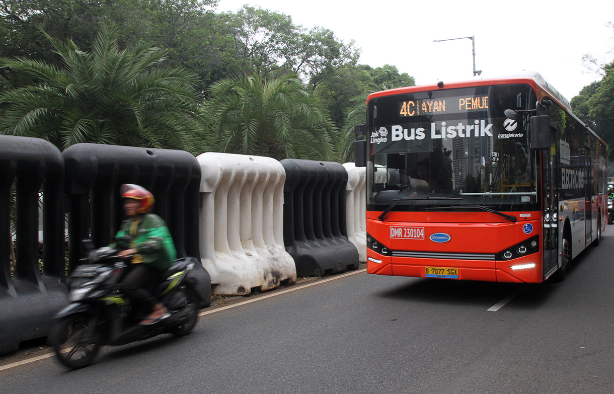 Bus Transjakarta. (BeritaNasional/Oke Atmaja)