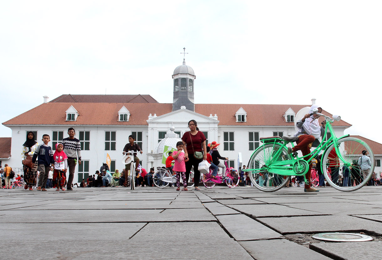 Suasana di Kota Tua Jakarta. (BeritaNasional/Oke Atmaja).