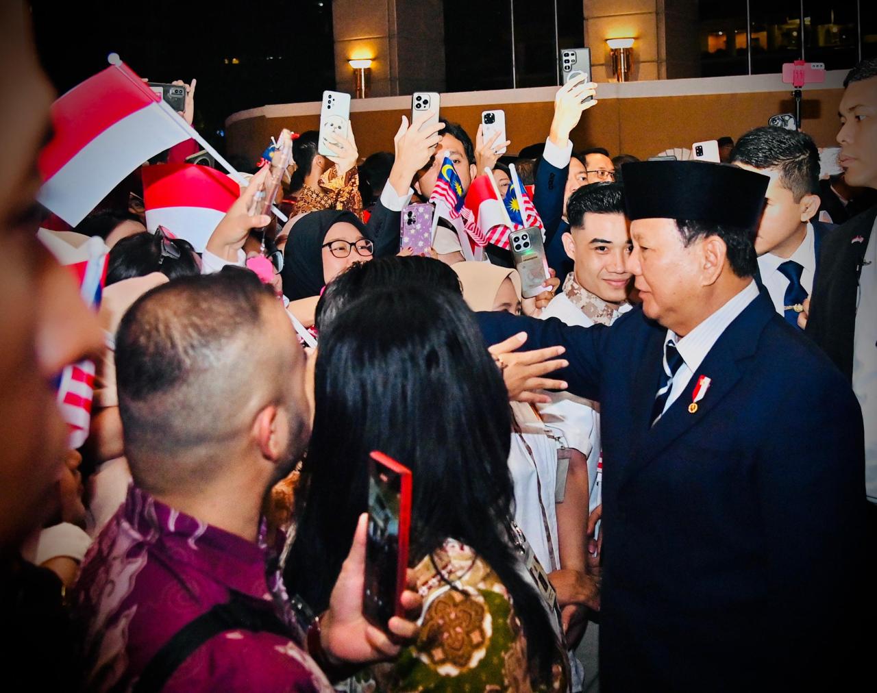 Presiden Prabowo disambut meriah di Malaysia. (Foto/BPMI).