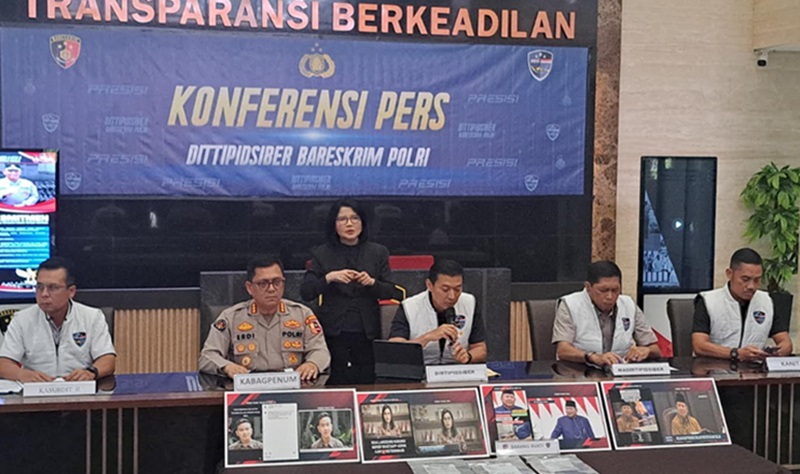 Unit V Subdit II Dittipidsiber Bareskrim Polri berhasil menangkap tersangka AMA (Beritanasional/AMA)