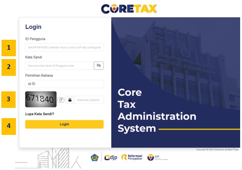 Coretax DJP Online. (Foto/pajak.go.id).