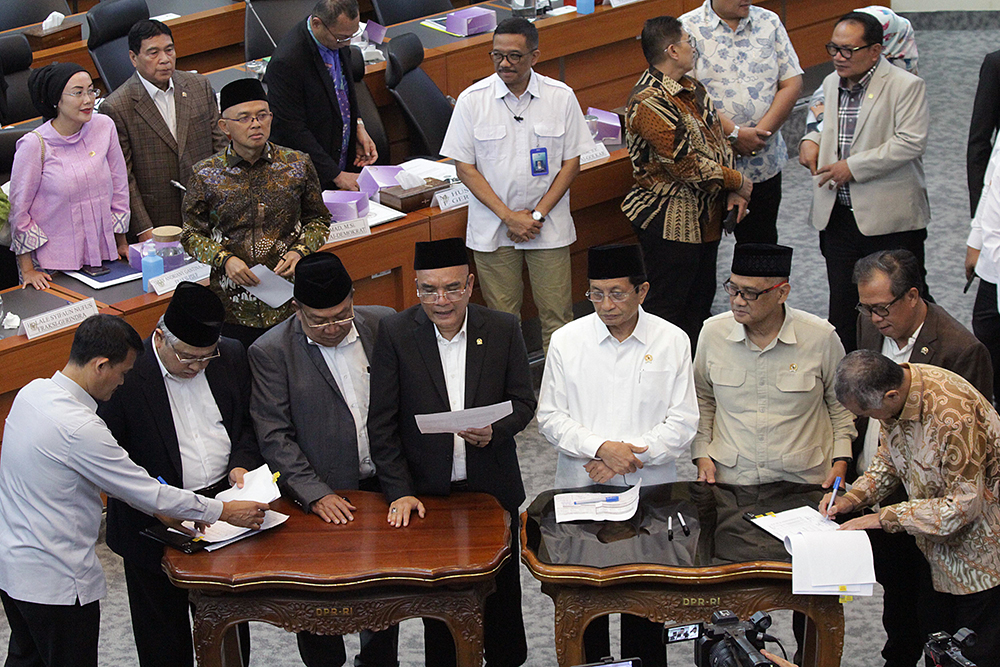 Rapat Kerja (Raker) Panja Haji Komisi VIII DPR dengan Kementerian Agama dan sejumlah pihak. (BeritaNasional/Elvis).