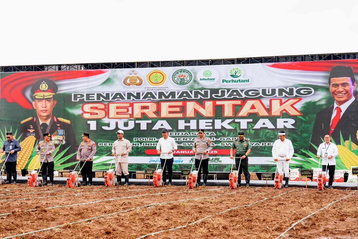 Sinergi Polri dan Kementerian Pertanian Wujudkan Swasembada Pangan 2025. (Foto/istimewa).