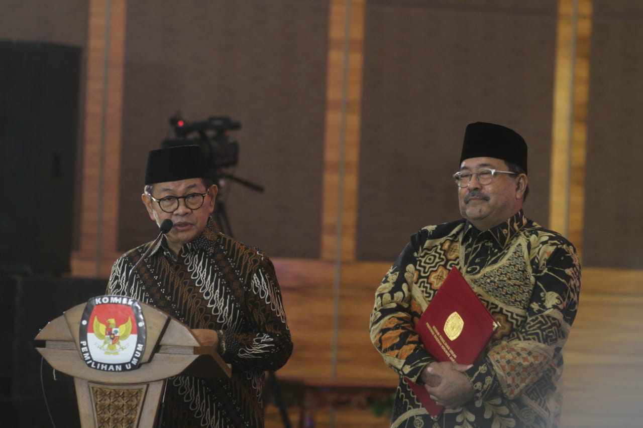 Pramono Anung dan Rano Karno, Gubernur dan Wakil Gubernur Daerah Khusus Jakarta. (BeritaNasional/Oke Atmaja)