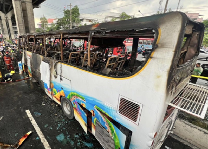 Kecelakaan Bus Wisata Thailand (Foto/Bangkok Post)