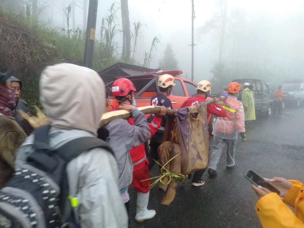 Tim evakuasi korban tanah longsor Pekalongan (BeritaNasional/BNPB)