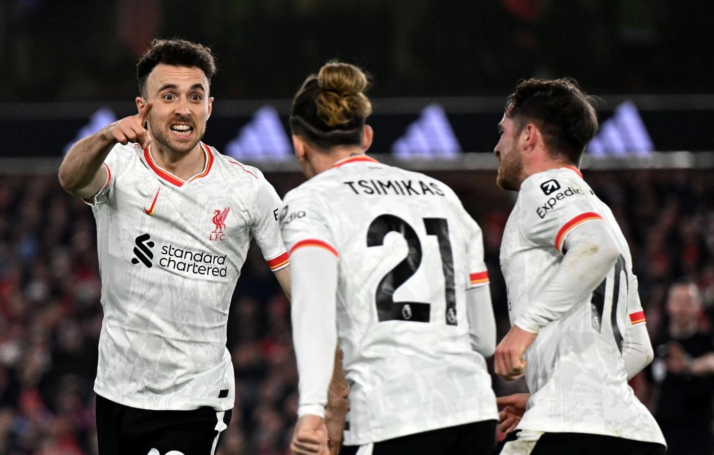 Pemain Liverpool berselebrasi merayakan gol ke gawang Nottingham Forest. (Foto/liverpoolfc.com)