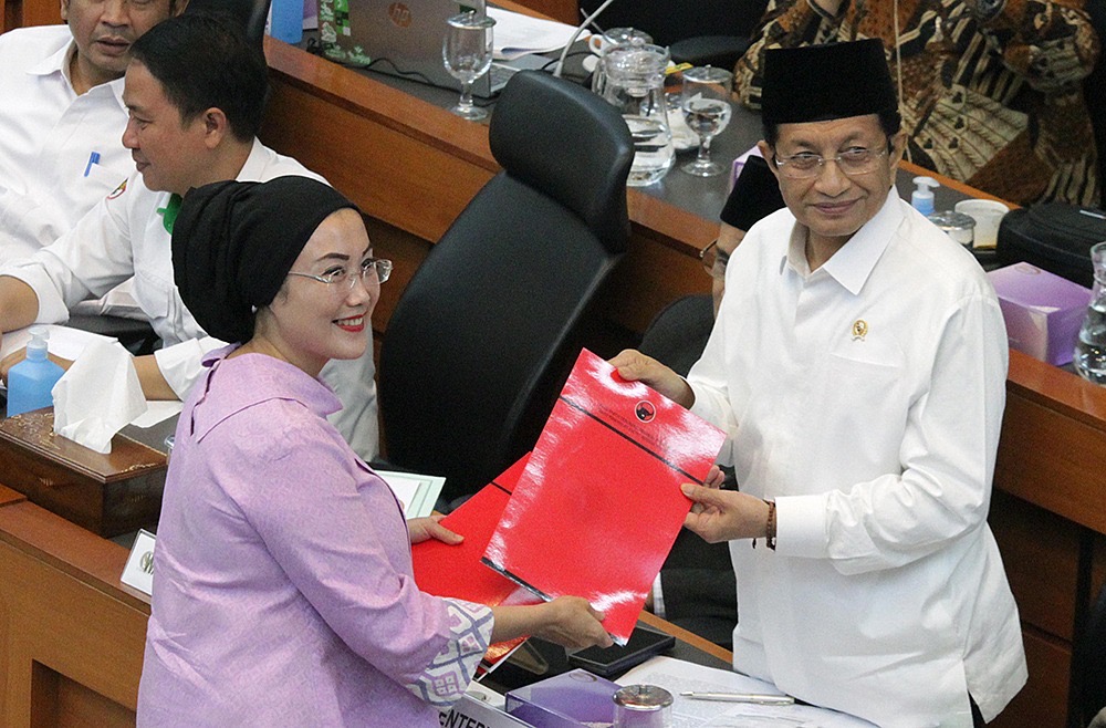 Menteri Agama Nasaruddin Umar (Baju putih). (BeritaNasional/Elvis).