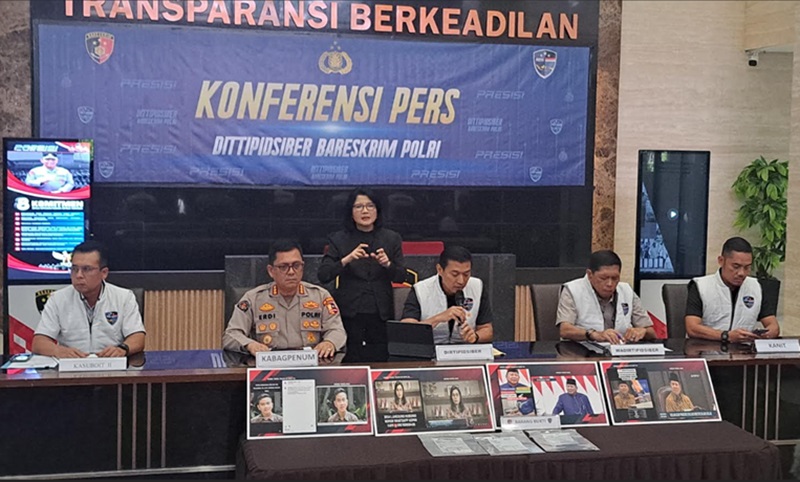 Polisi masih buru 1 editor video kasus penipuan modus AI (Beritanasional/Bachtiar)