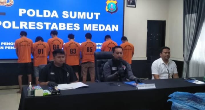 Polrestabes Medan Gagalkan Peredaran 46 Kilogram Ganja Kering yang Disimpan di Sebuah Kamar Kos. (Foto/Resi Erlangga).