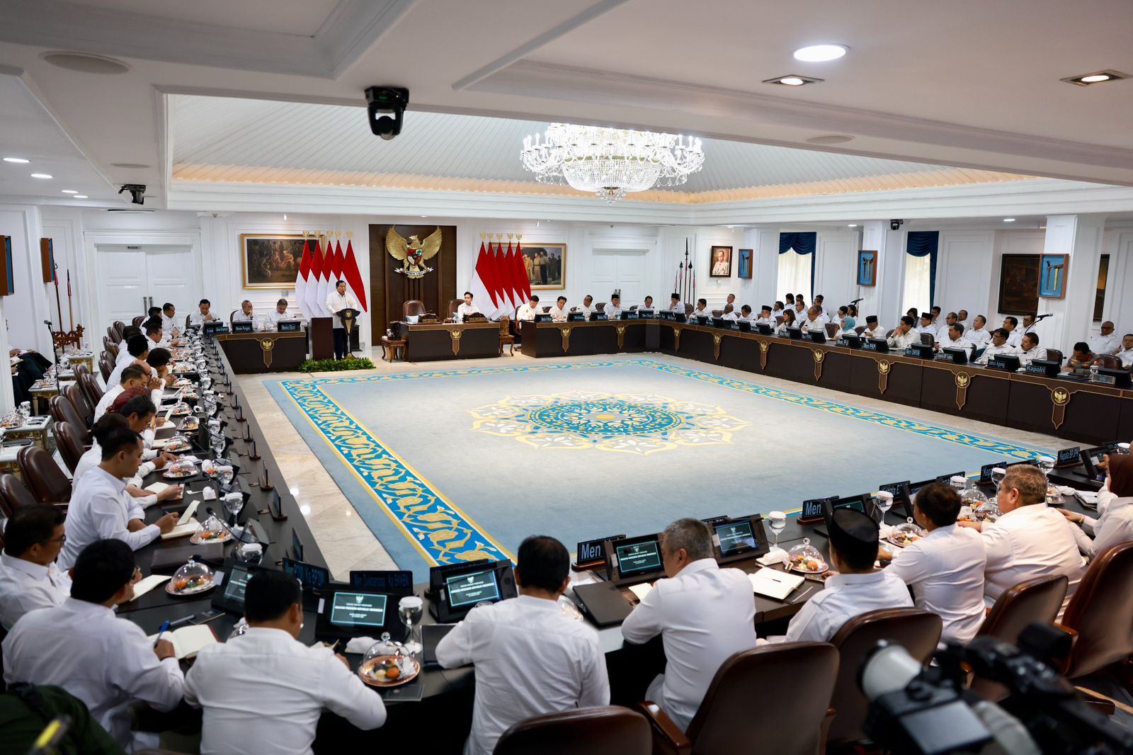 Presiden Prabowo saat sidang kabinet. (Foto/Tim Prabowo).