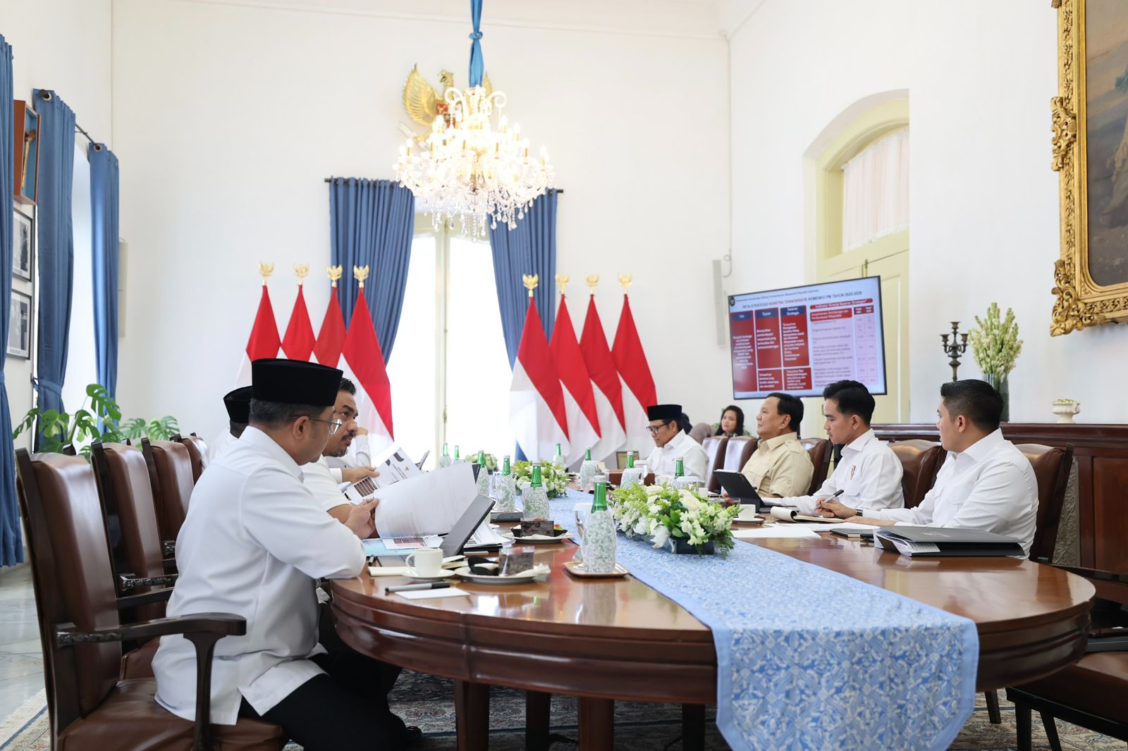 Presiden Prabowo saat memimpin rapat di Istana Bogor. (Foto/Tim Prabowo).