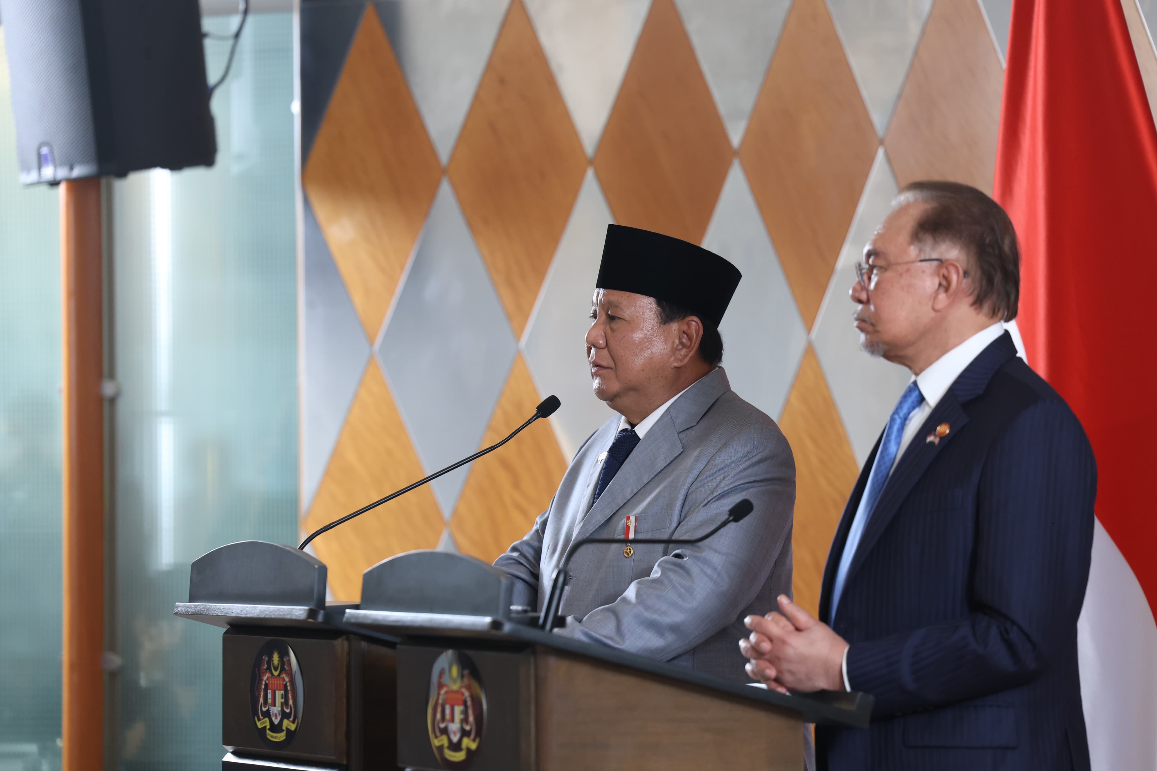 Prabowo usai pertemuan bilateral dengan Perdana Menteri Malaysia (PM) Anwar Ibrahim. (Foto/Tim Prabowo).