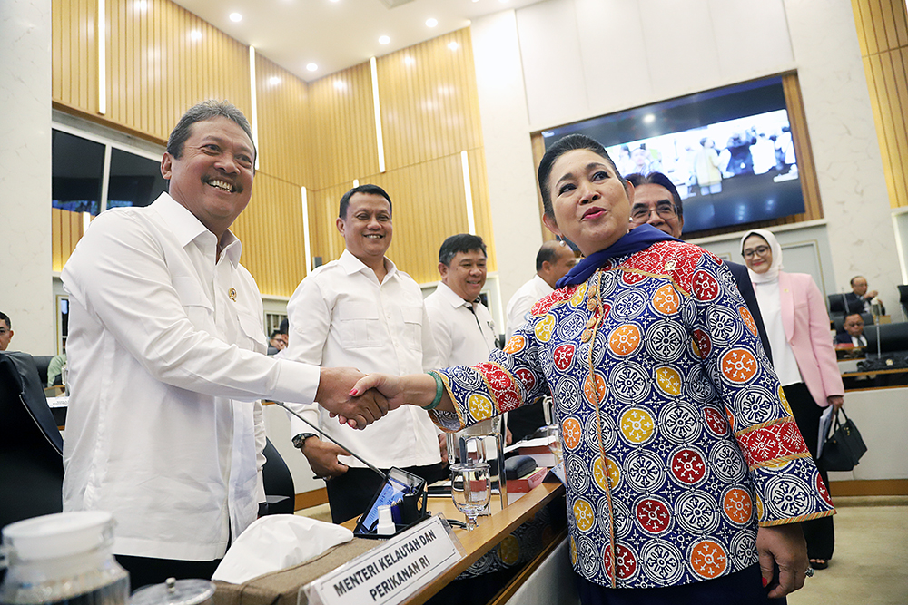 Rapat Kerja Komisi IV bersama Kementerian Kelautan dan Perikanan, (BeritaNasional/Elvis Sendouw)