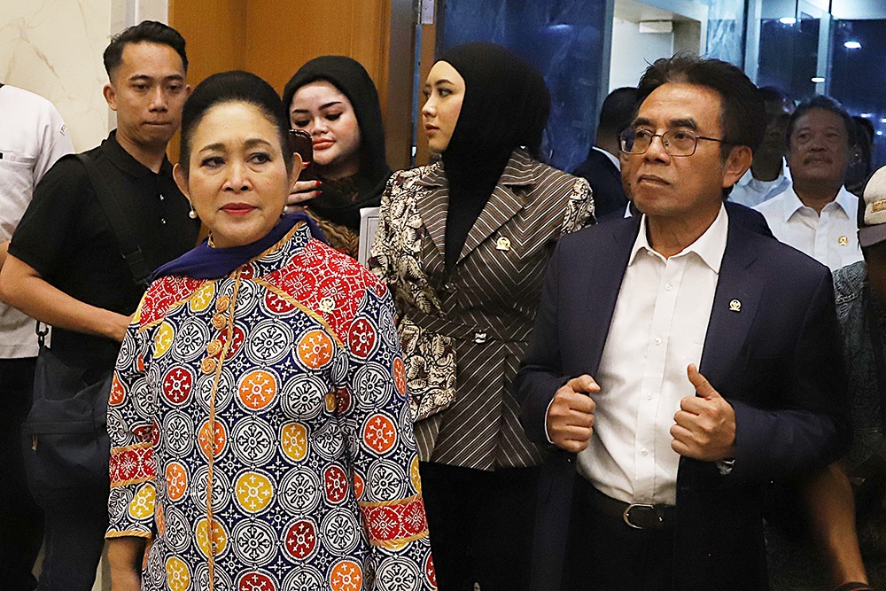 Wakil Ketua Dewan Pembina Partai Gerindra Siti Hediati Hariyadi alias Titiek Soeharto (kiri). (BeritaNasional/Elvis Sendouw)