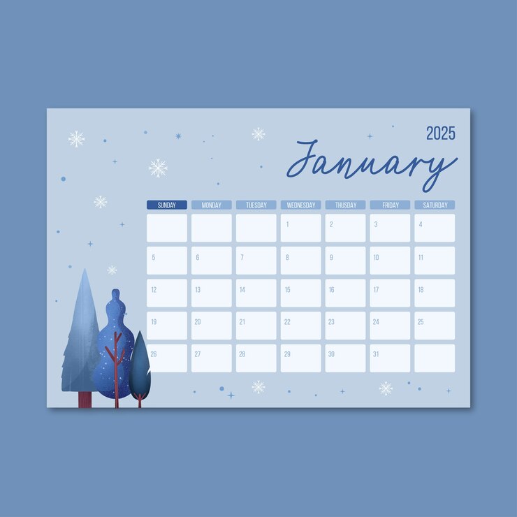 kalender Januari 2025. (Foto/Freepik)