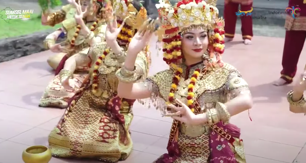 Tari gending Sriwijaya. (Foto/YouTube/Pesona Sriwijaya)