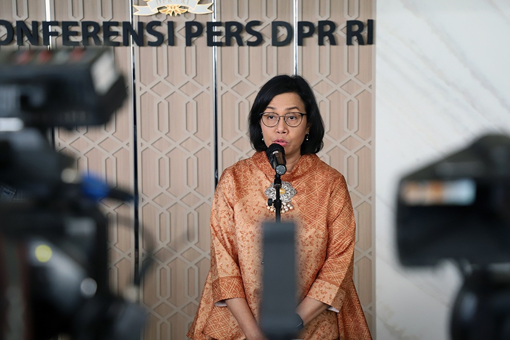 Menkeu Sri Mulyani. (BeritaNasional/Elvis Sendouw)