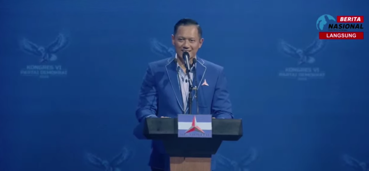 Ketua Umum Partai Demokrat, Agus Harimurti Yudhoyono. (Foto/Tangkapan Layar)