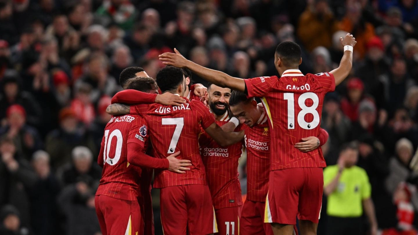 Para pemain Liverpool merayakan gol ke gawang Newcastle. (Foto/liverpool.fc.com)