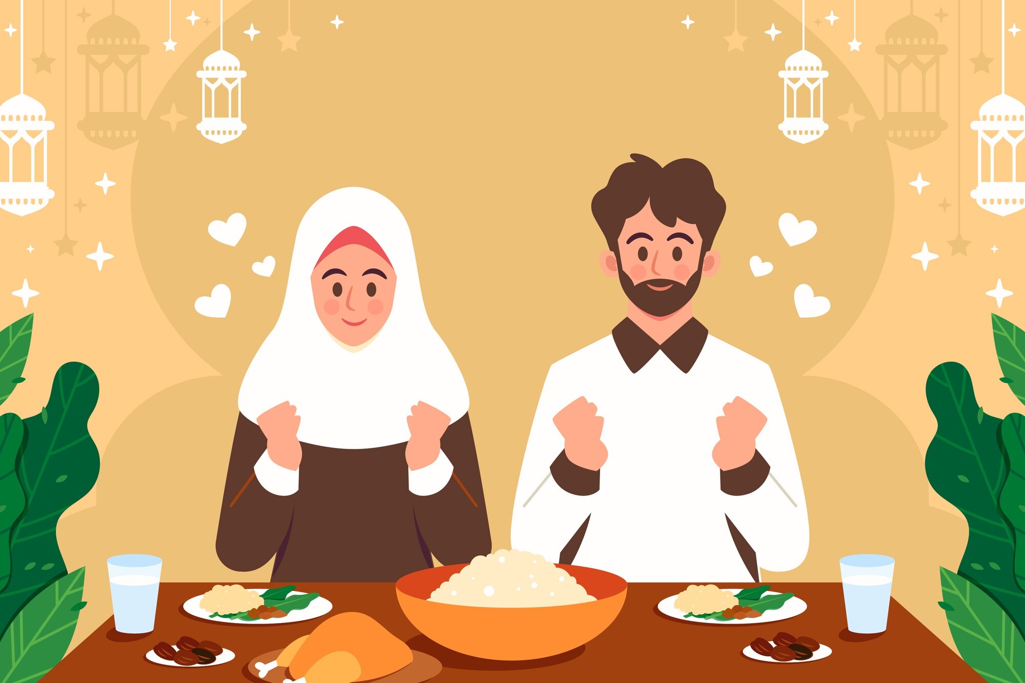 Ilustrasi puasa ramadan. (Foto/freepik).