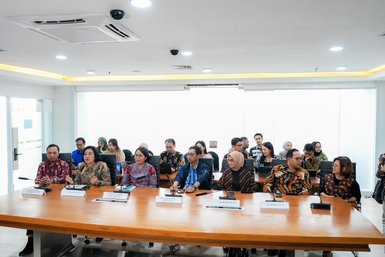 Keterangan pers cek kesehatan gratis. (Foto/Kantor Komunikasi Presiden).