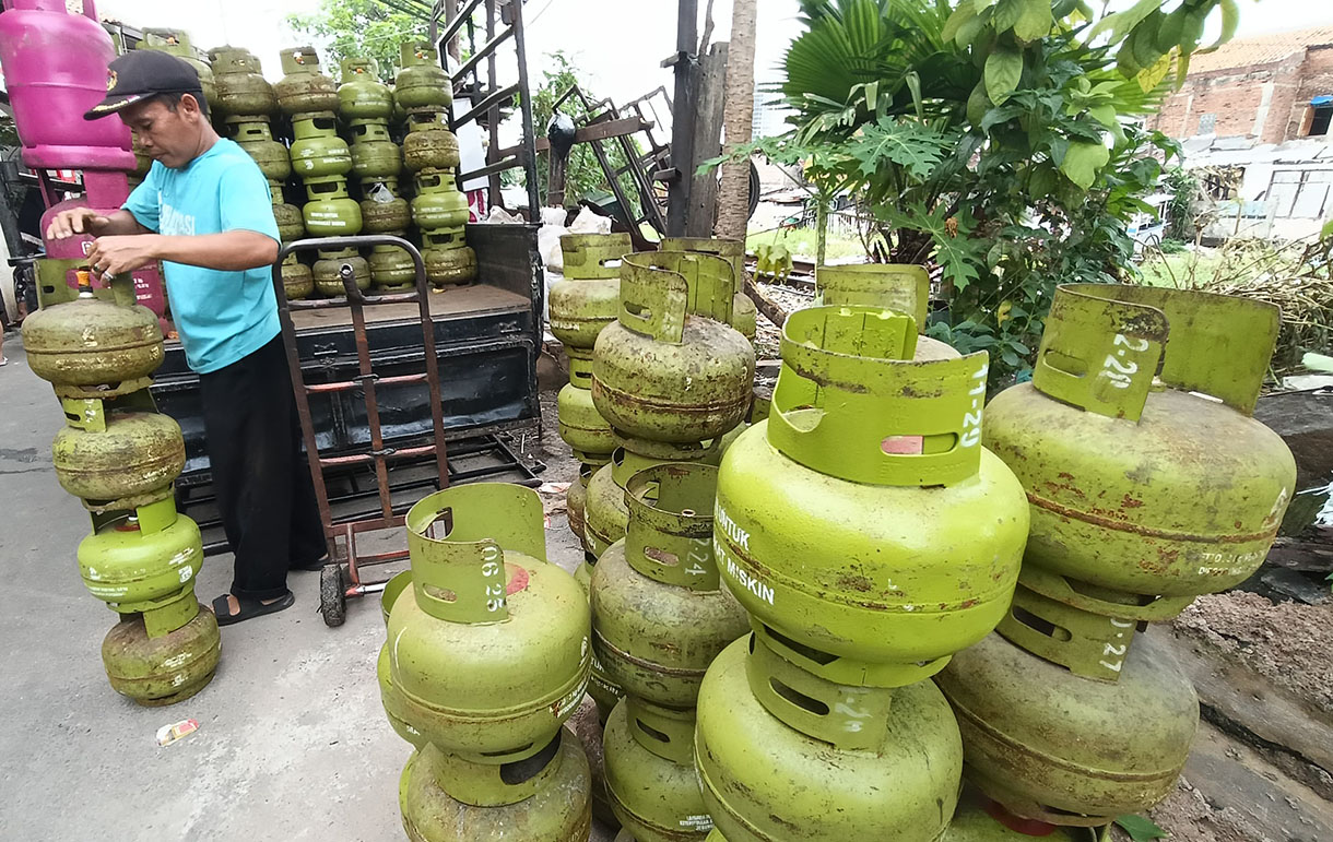 Gas elpiji 3 kilogram. (BeritaNasional/Oke Atmaja).