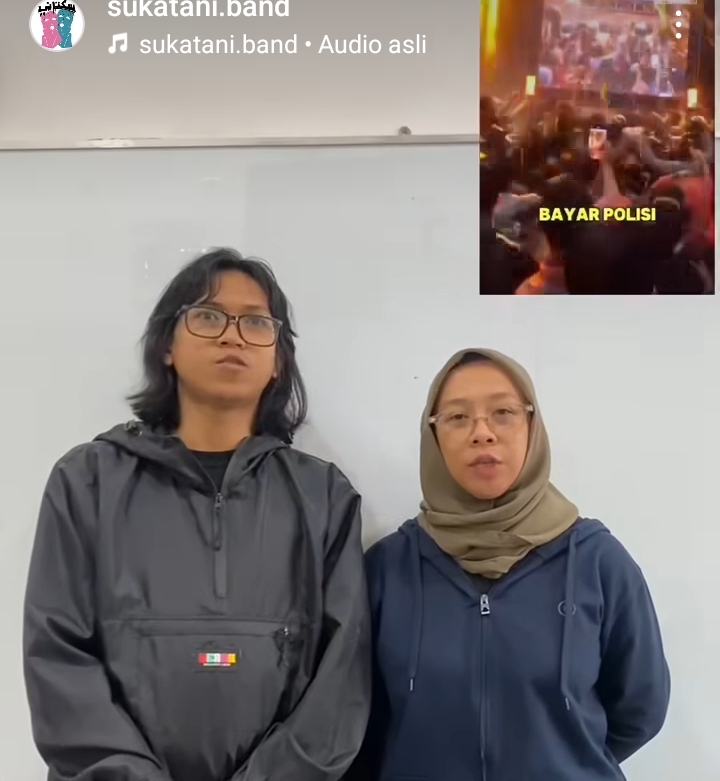 Video permintaan maaf band Sukatani atas lagu Bayar Bayar Bayar. (Foto/Istimewa)