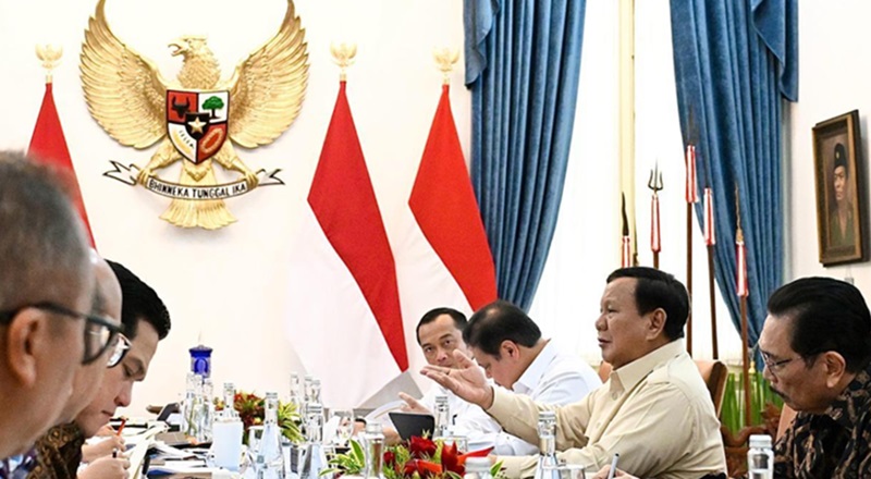 Presiden Prabowo mengajak ratas dan makan siang (Foto/BPMI)