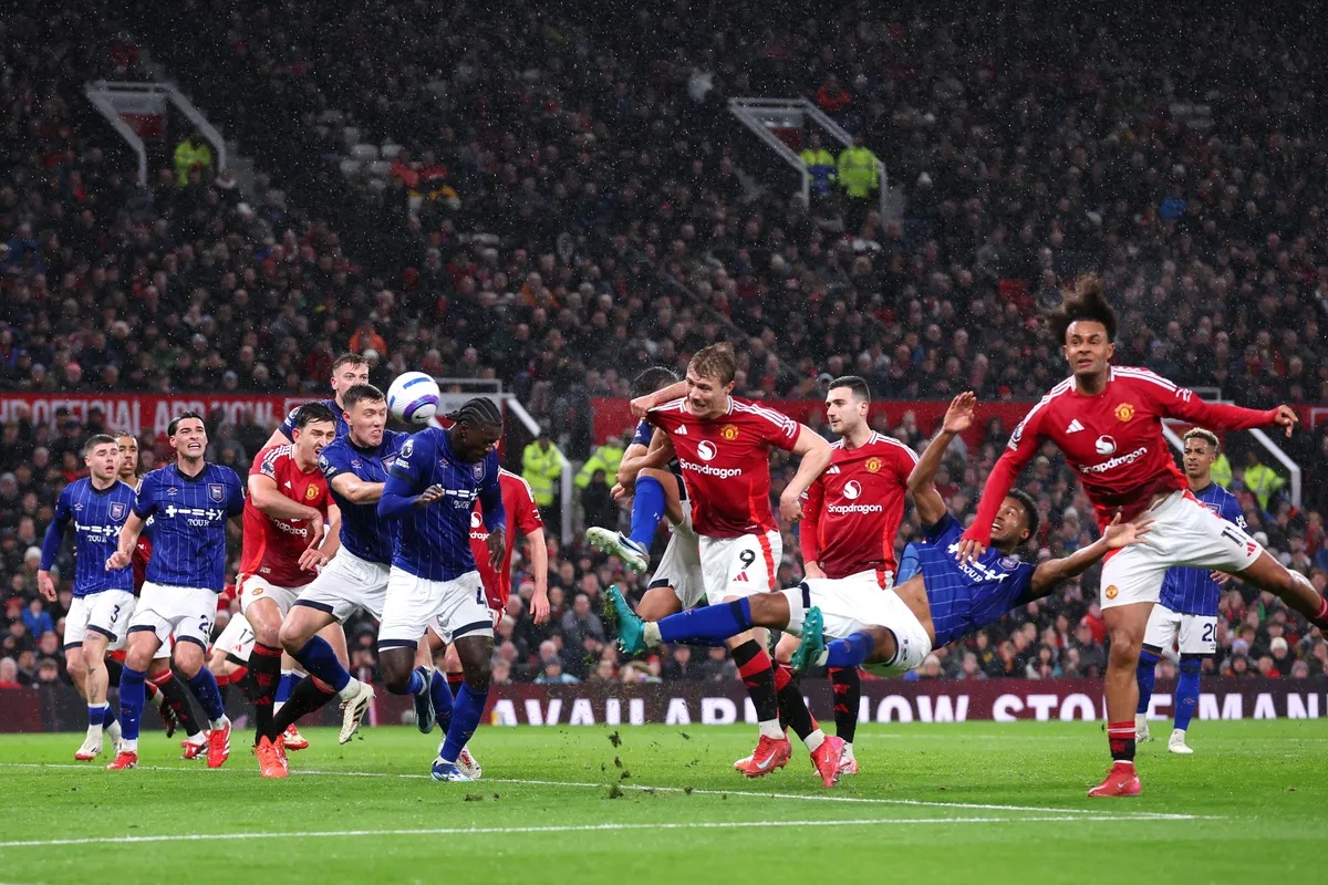 Manchester United vs Ipswich Town di Liga Inggris. (Foto/Premier League).