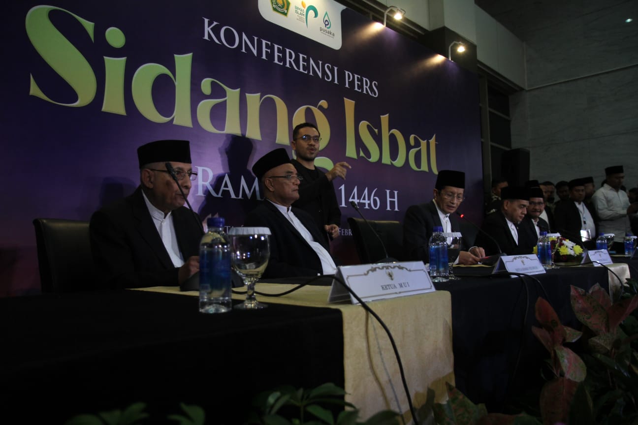 Suasana sidang isbat penentuan awal Ramadan 2025. (BeritaNasional/Oke Atmaja)