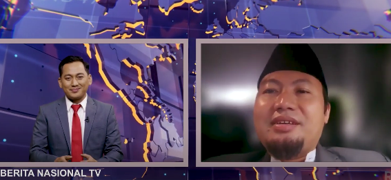 Anggota Komisi II DPR RI Rahmat Saleh berdialog dengan Berita Nasional TV. (Foto/YouTube)