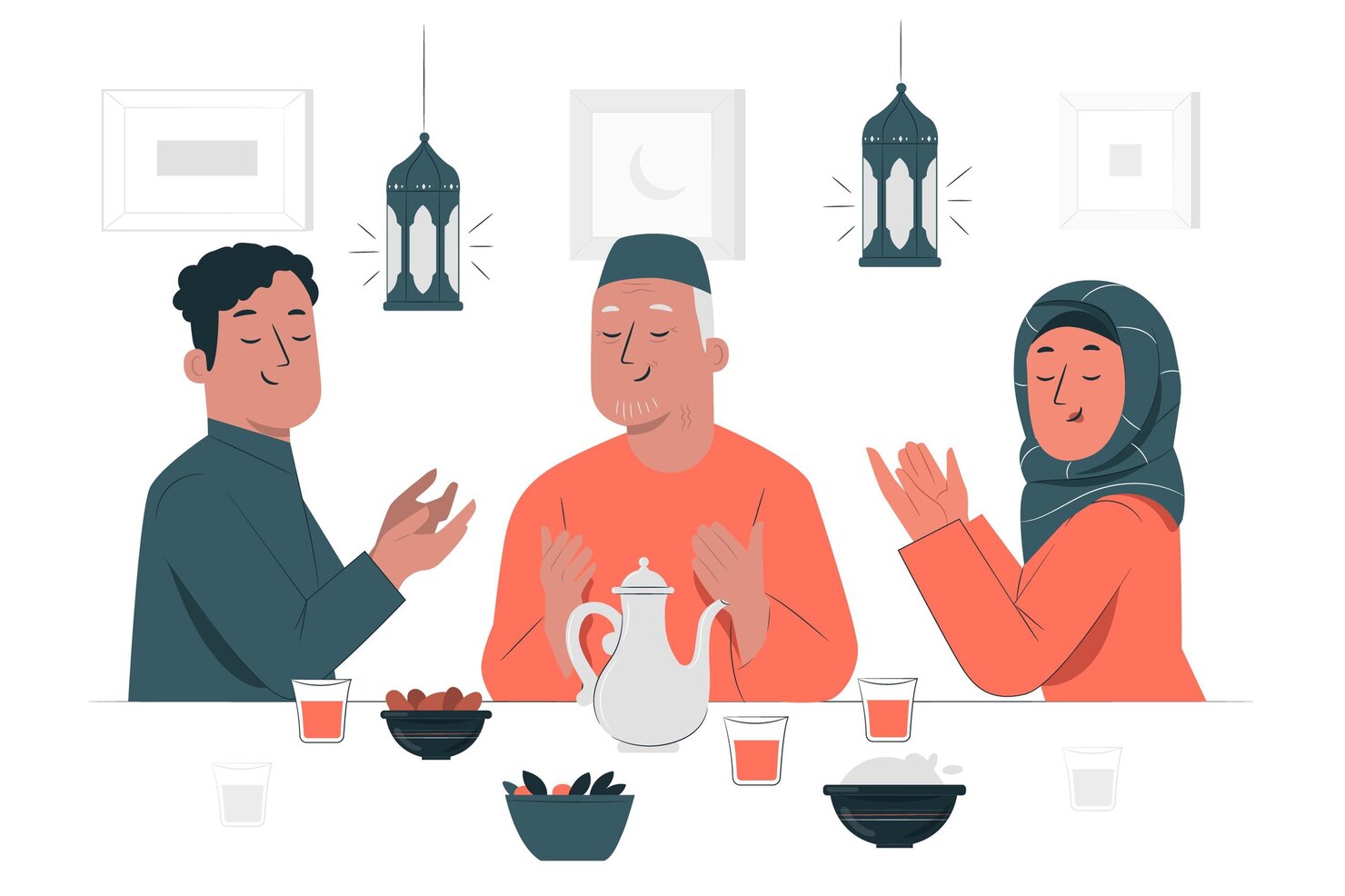 Ilustrasi bulan ramadan. (Foto/freepik).