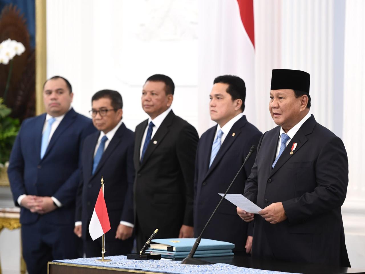 Presiden Prabowo Subianto saat meluncurkan Danantara. (Foto/Tim Media).