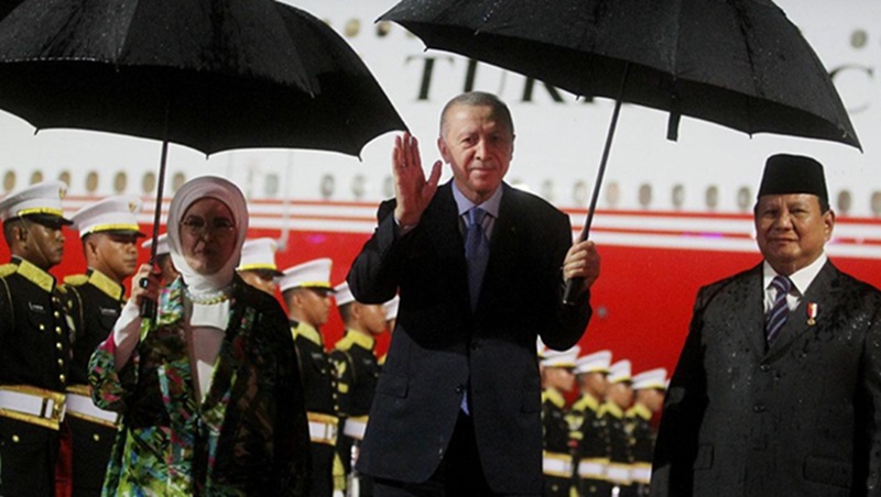 Presiden Prabowo sambut Erdogan (Beritanasional/Oke Atmaja)