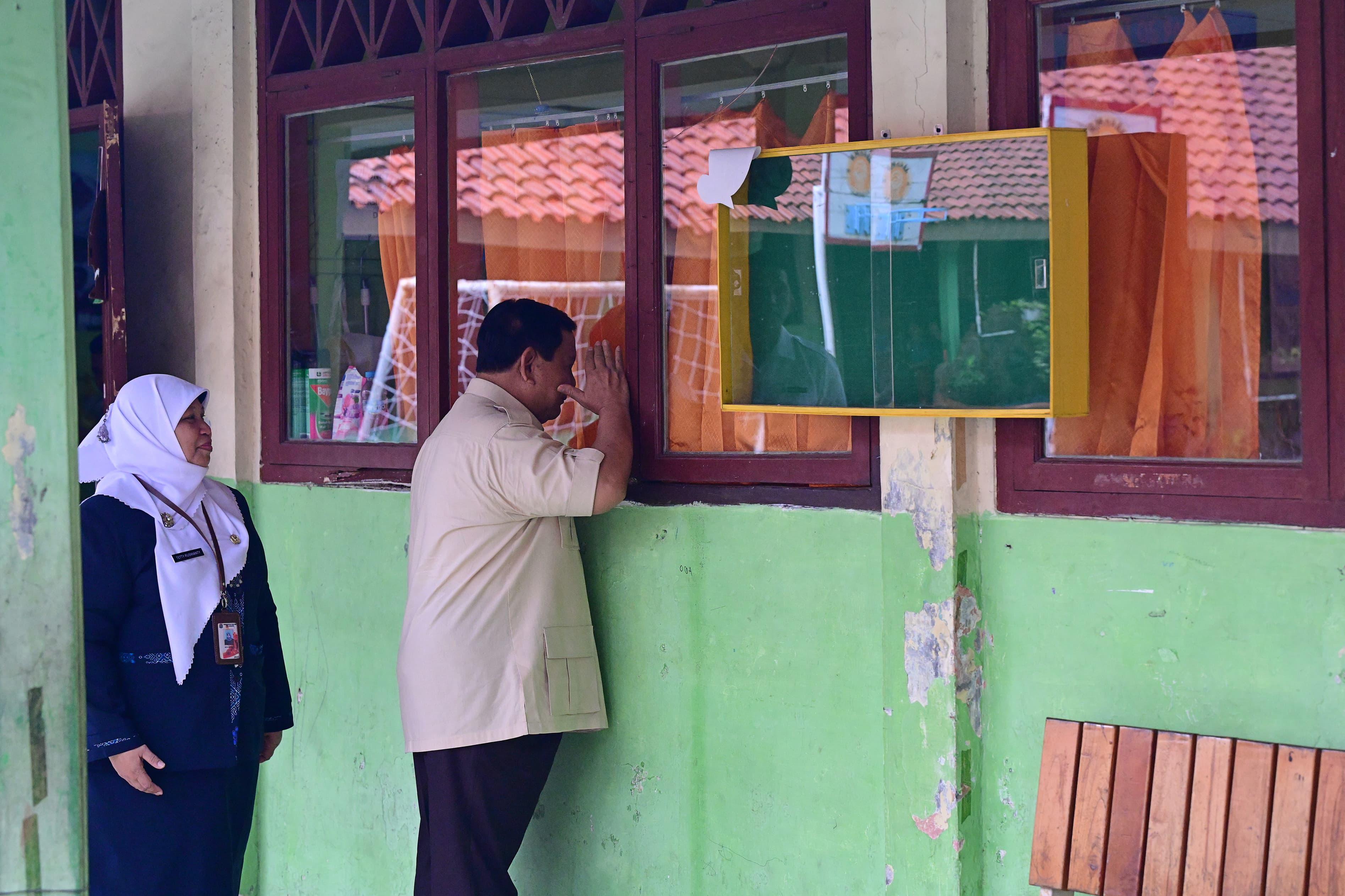 Momen Prabowo Cek Pelaksanaan Makan Bergizi Gratis di Sekolah. (Foto/BPMI).