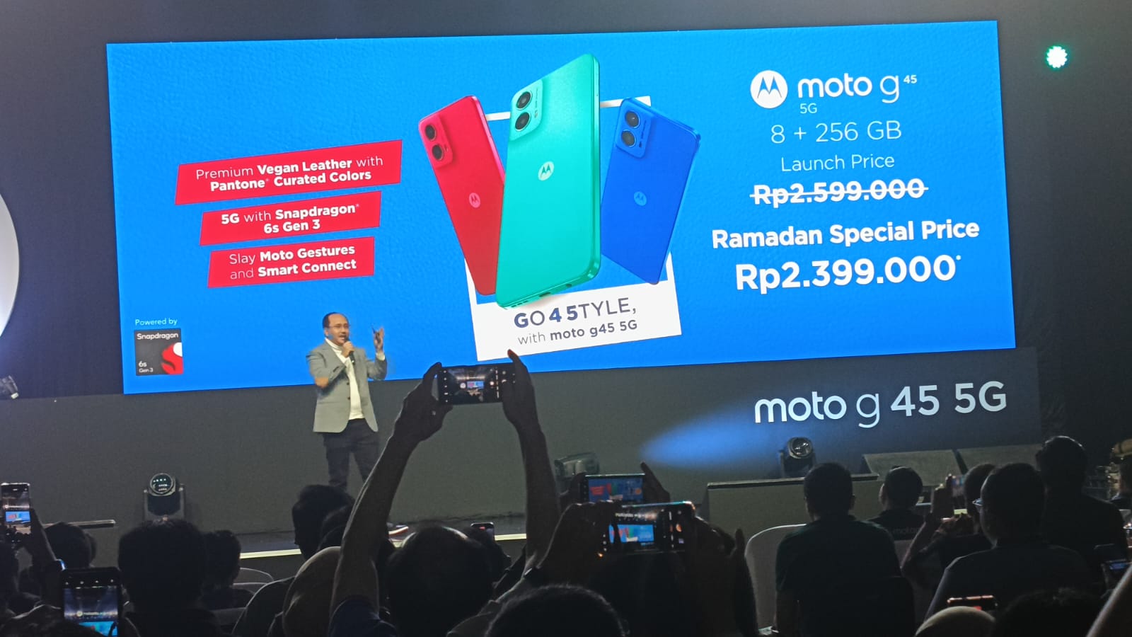 Moto G45 5G resmi meluncur di Indonesia. (BeritaNasional/Iman)