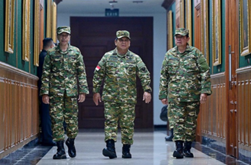 Presiden Prabowo bersama Jokowi dan SBY (Foto/BPMI)