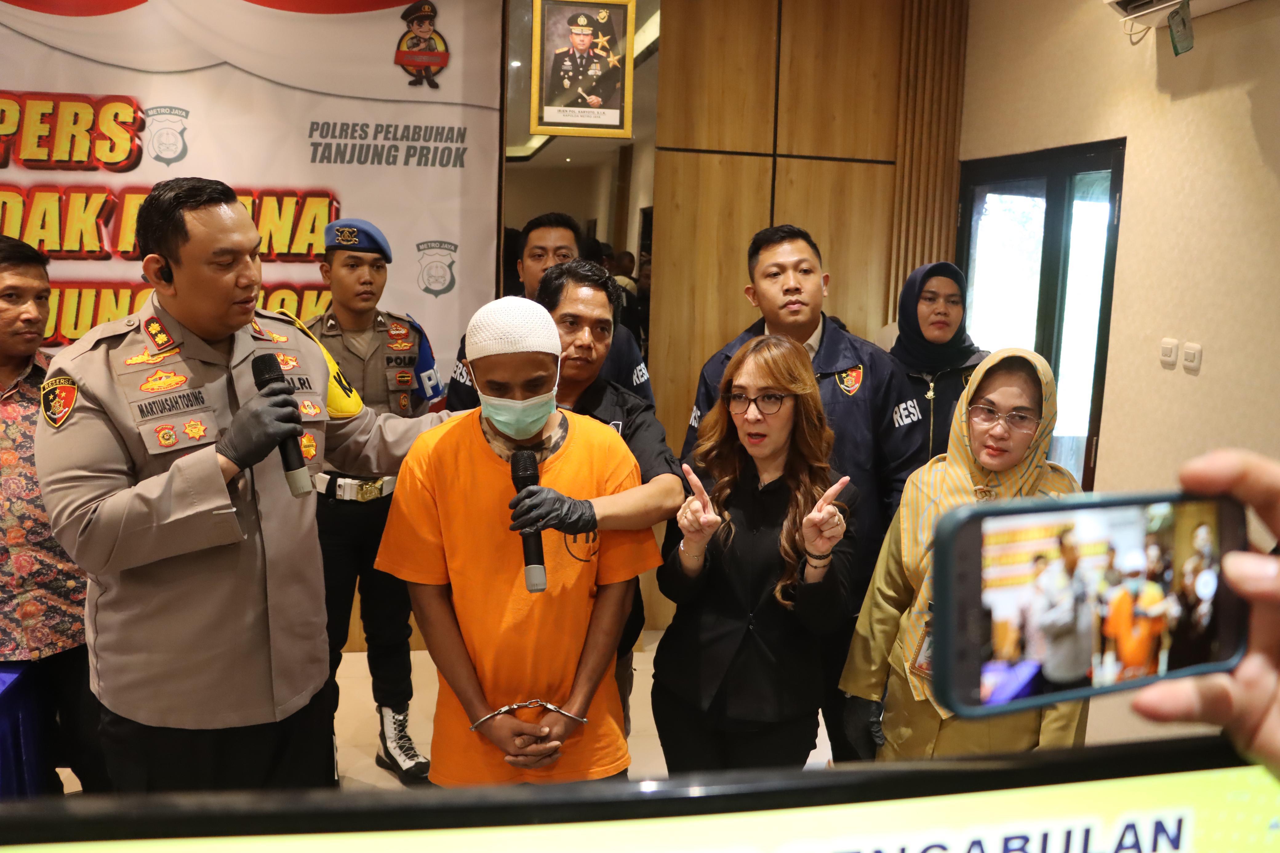 Polres Tanjung Priok Ringkus Pelaku Pencabulan Anak di Bawah Umur. (Foto/istimewa).