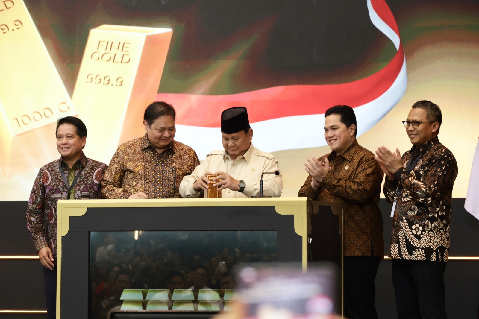 Presiden Prabowo saat peresmian Bank Emas. (Foto/Tim Prabowo).