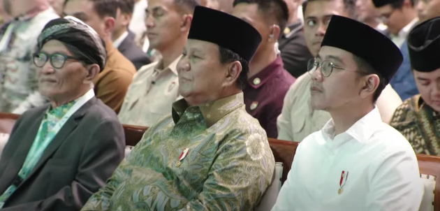 Presiden Prabowo Subianto (tengah) saat menghadir