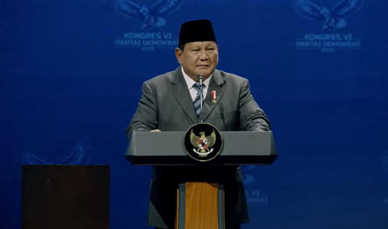 Presiden Prabowo (Foto/Youtube Partai Demokrat)