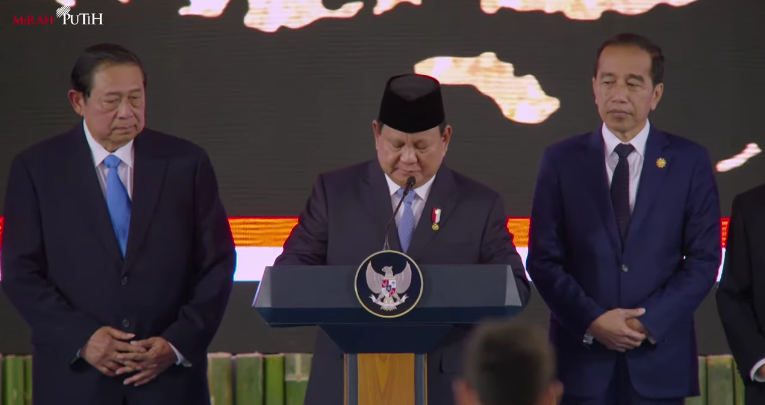 Presiden Indonesia periode 2024-2029, Prabowo Subianto. (BeritaNasional/Tangkapan Layar)