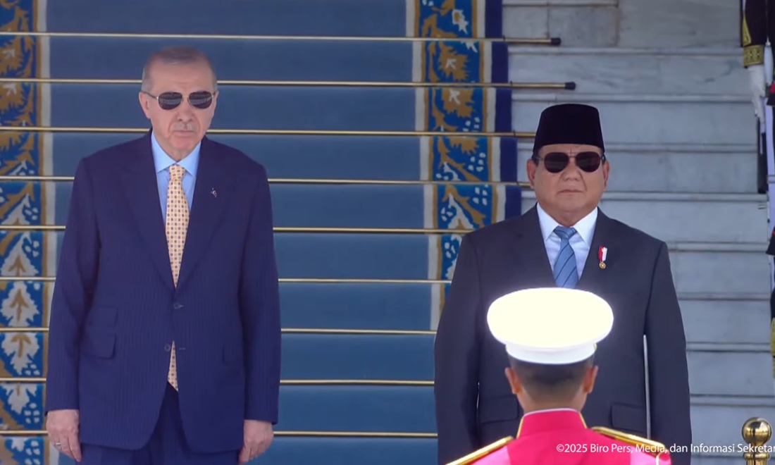 Presiden Prabowo Subianto menerima kunjungan kenegaraan Presiden Turkiye Recep Tayyip Erdogan di Istana Kepresidenan Bogor. (Foto/YouTube Sekretariat Presiden).