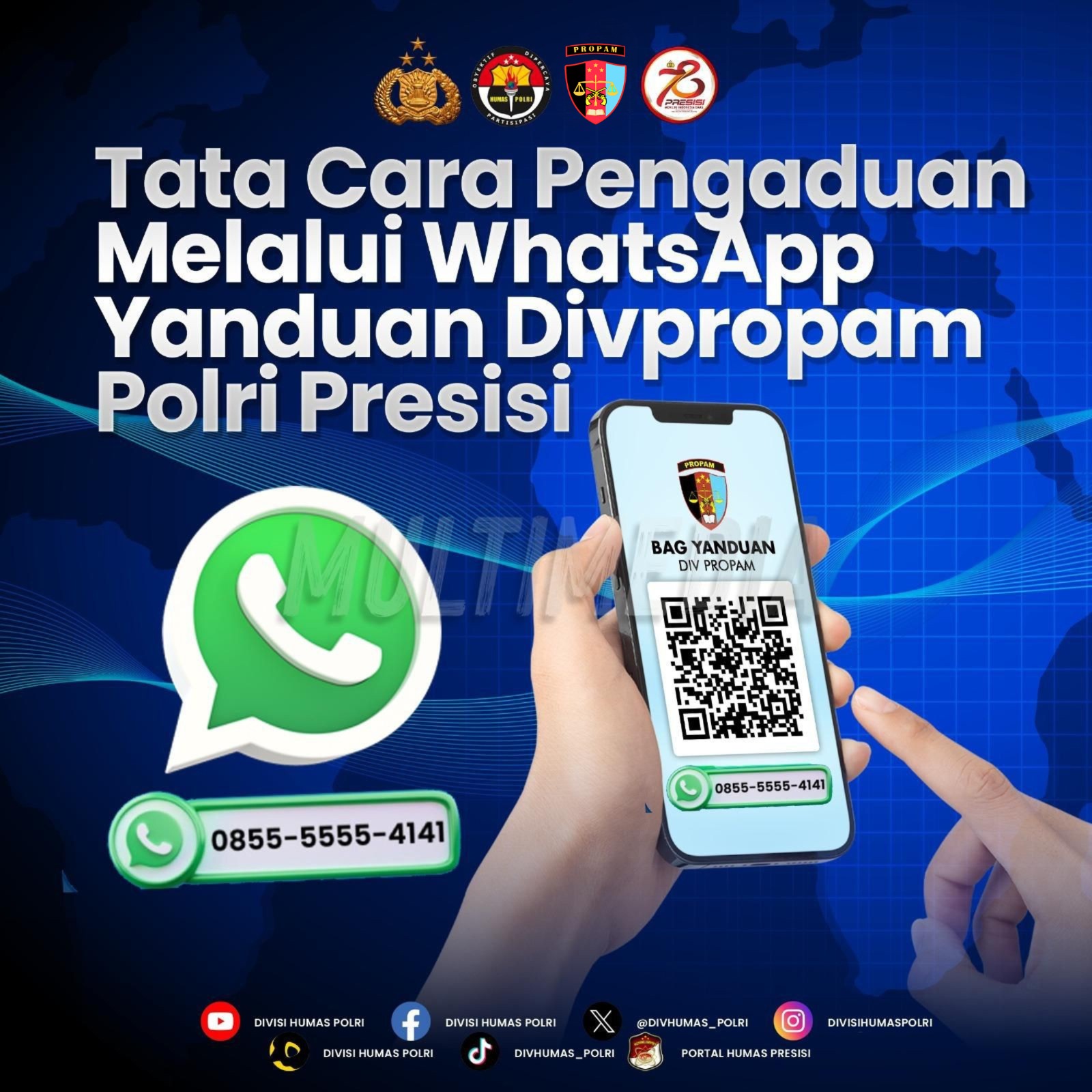 Layanan pengaduan DivPropam Polri (BeritaNasional/X)