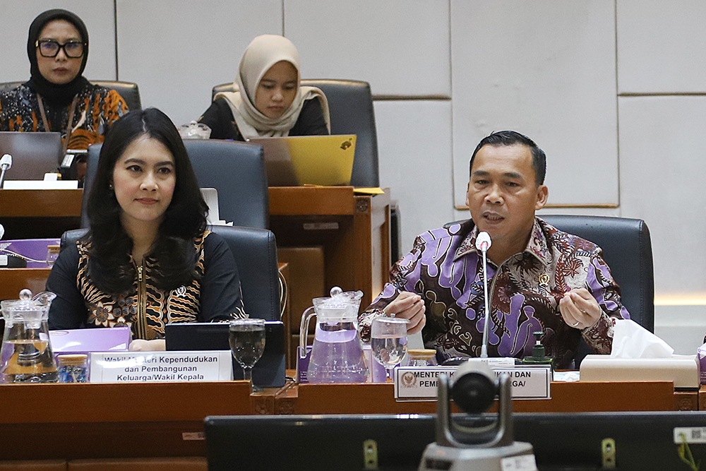 Rapat Kerja Komisi IX dengan Menteri Kependudukan dan Pembangunan Keluarga/Kepala BKKBN bahas pencegahan Stunting. (BeritaNasional/Elvis Sendouw)