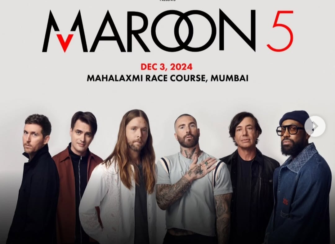 Maroon 5 saat tur di Mumbai India (BeritaNasional/instagram)